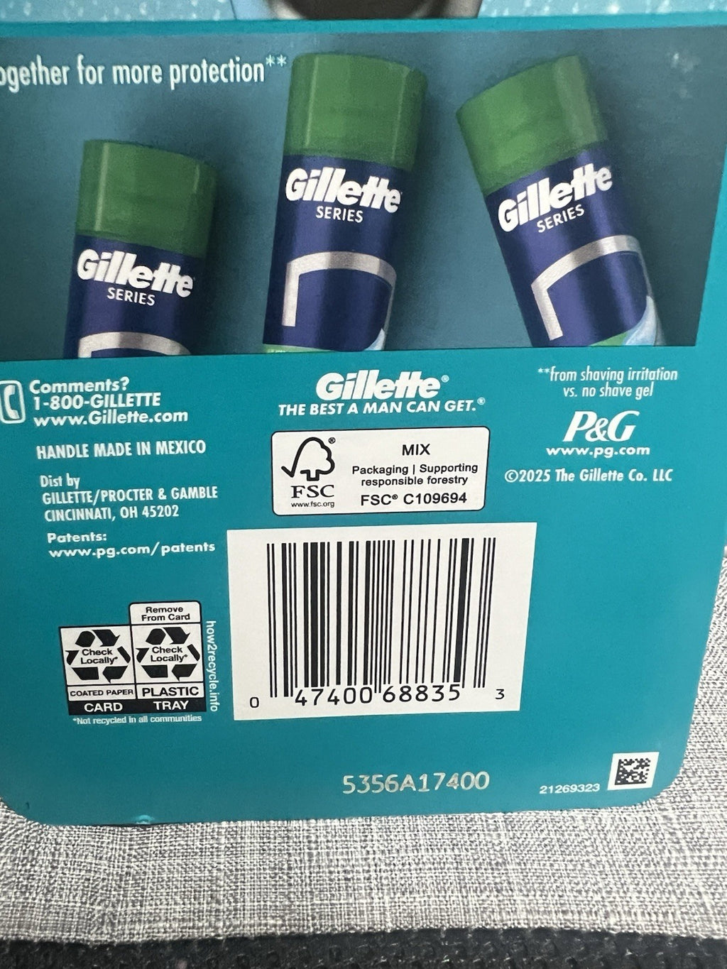 Gillette Mach3 Men's Razor with 6 Cartridge Refills - Sealed & Genuine