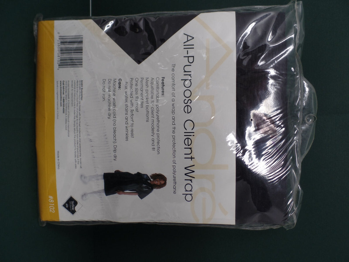 All Purpose Hair Client Wrap - Adjustable Black Teflon Hair Protector