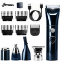 Cordless 5-in-1 Men's Grooming Kit with T-Blade Trimmer & LED Display