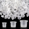 300 Pack Tattoo Ink Cups - 3 Sizes, Plastic Ink Caps for Pigments & Makeup