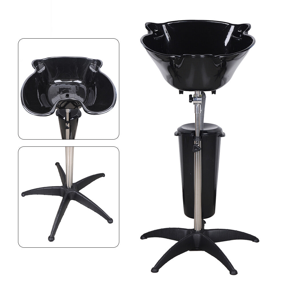 Portable Hair Wash Basin Kit for Salon & Barber Shops - 2.64 Gal Adjustable Spa Sink