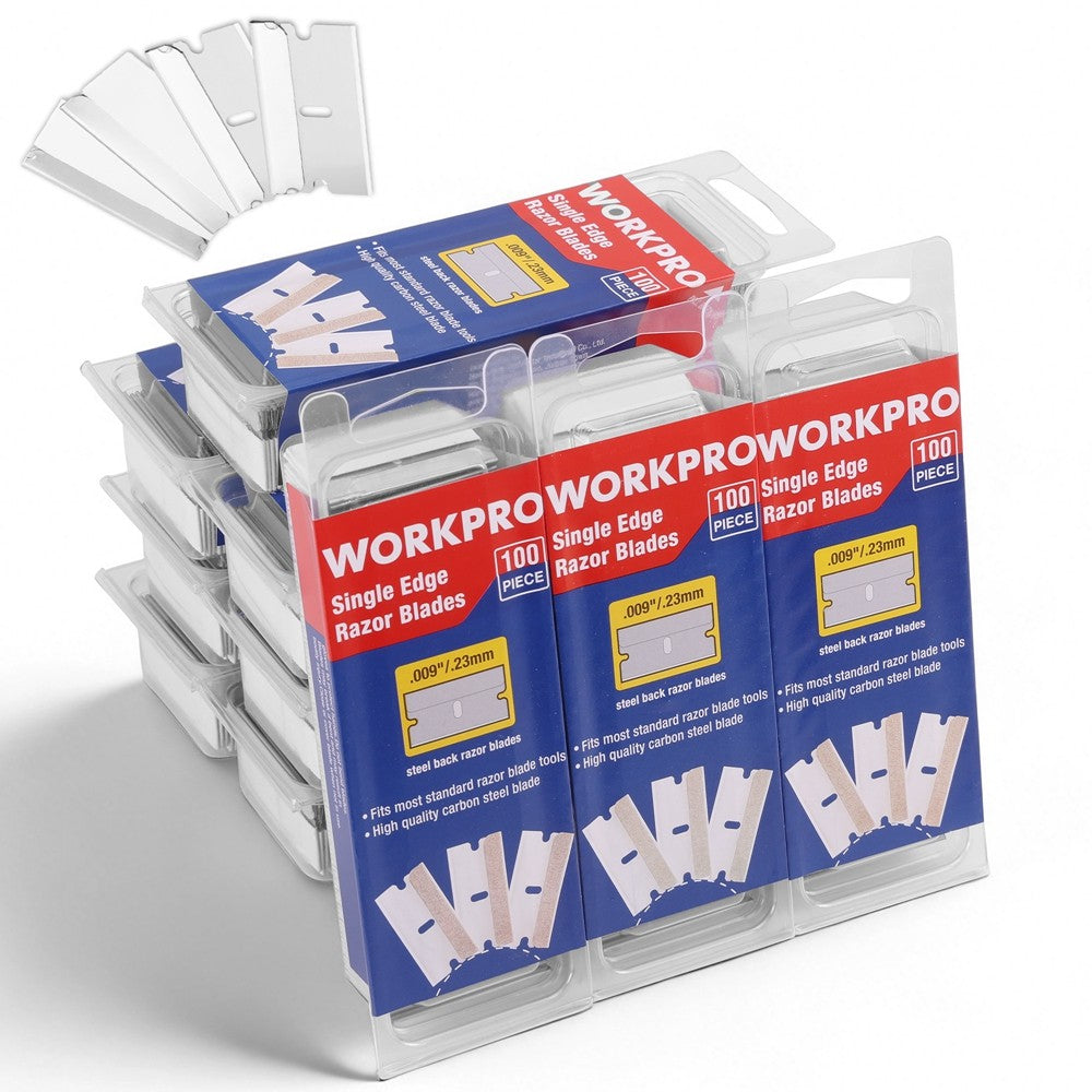 1000-Pack High Carbon Steel Razor Blades for Scraping & Cutting