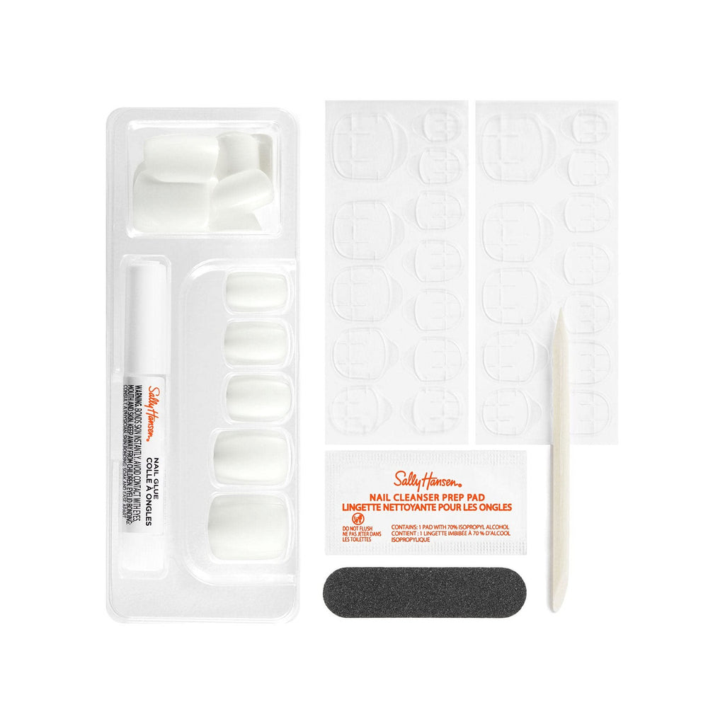 Press On Nails Square Shape Perfect Manicure Set - 24 Fake Nails with Tools