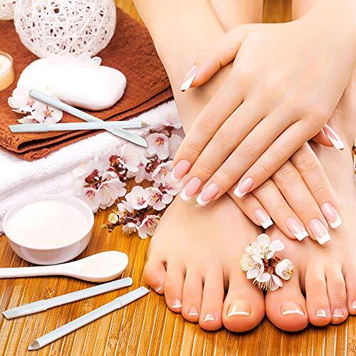 White Nail Pencil Set for French Manicure - 2 Pieces, Nail Whitening & Cuticle Pusher
