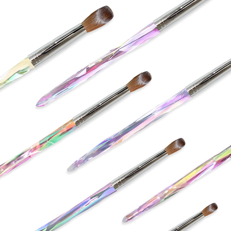 Professional Acrylic Nail Brush - Kolinsky Round & Crimped Handle for Nail Art & Sculpting