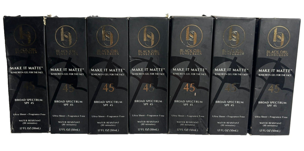 Black Girl Sunscreen Matte SPF 45 Sunscreen - 7 Pack, 1.7oz each