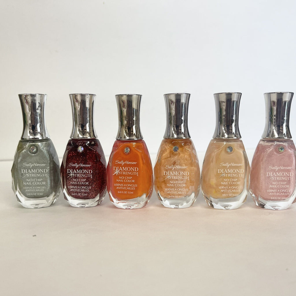Set of 6 Assorted Nail Polish Colors - No Chip Gel Effect Manicure