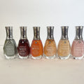 Set of 6 Assorted Nail Polish Colors - No Chip Gel Effect Manicure