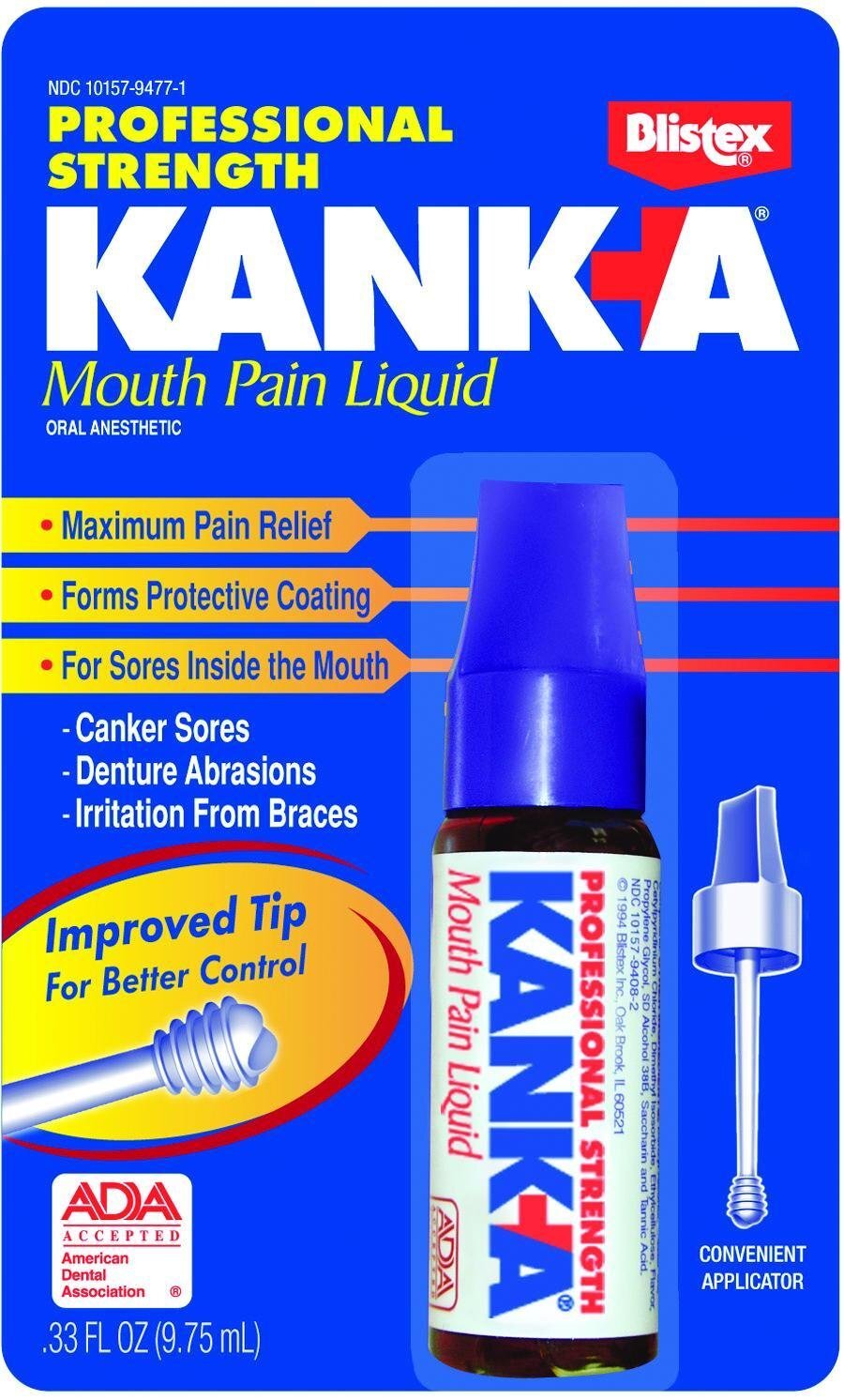 Mouth Pain Liquid Relief for Canker Sores & Irritation - 2 Pack 0.33 Oz