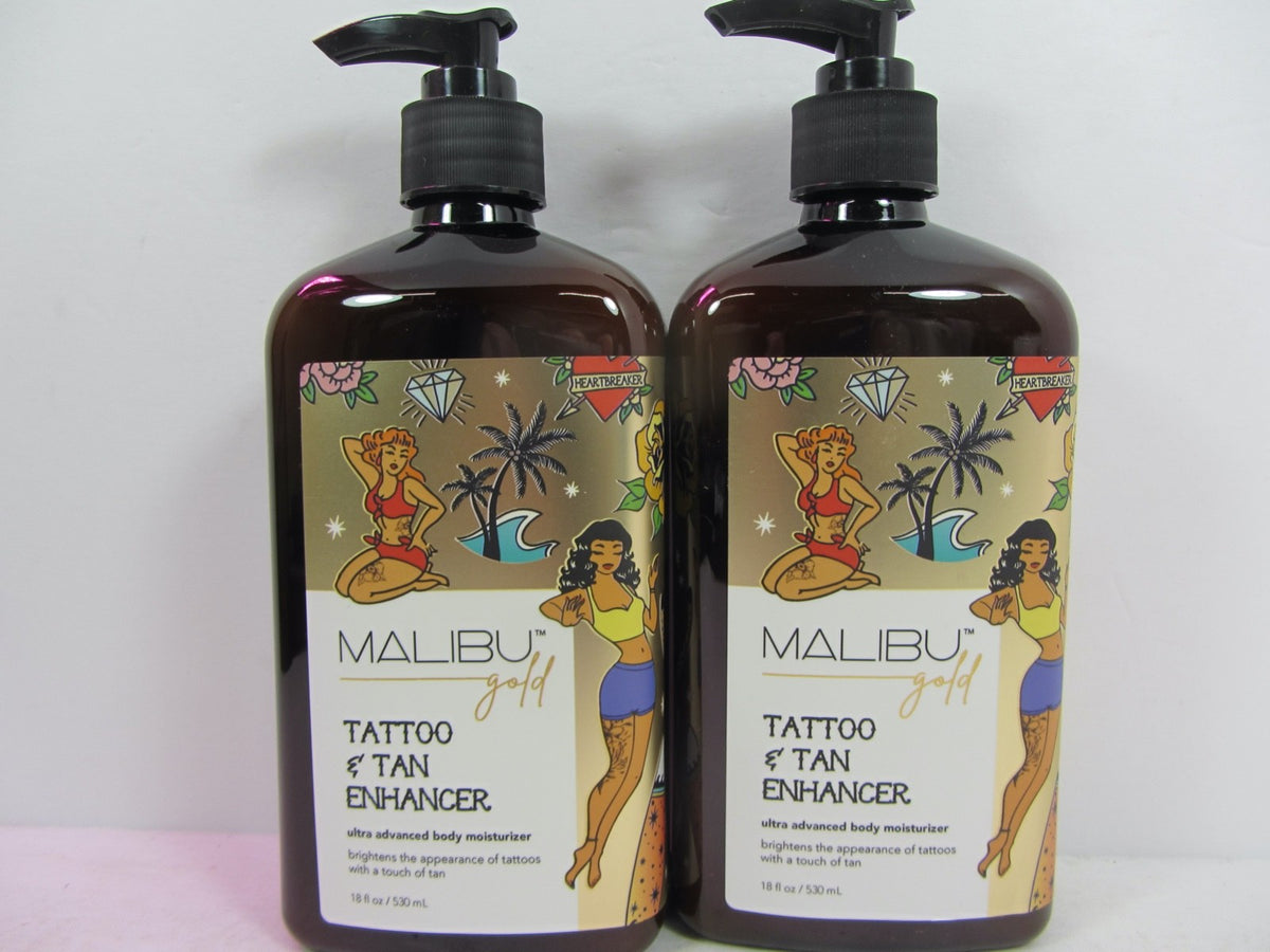 2 Pack Tanning & Tattoo Moisturizer Lotion with Natural Extracts