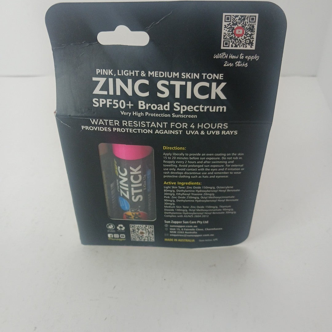 SPF 50+ Tinted Zinc Oxide Sunscreen Stick 3-Pack - Light, Dark, Pink