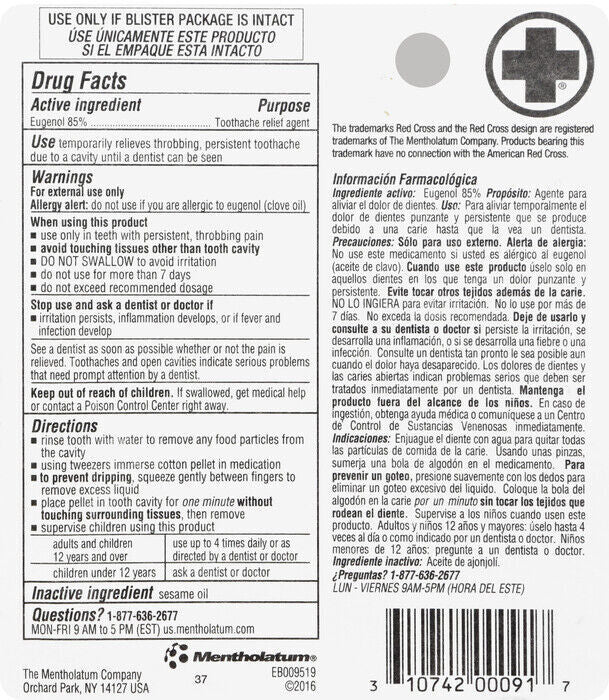 Red Cross Toothache Pain Relief - Instant Toothache Remedy 1/8 fl oz