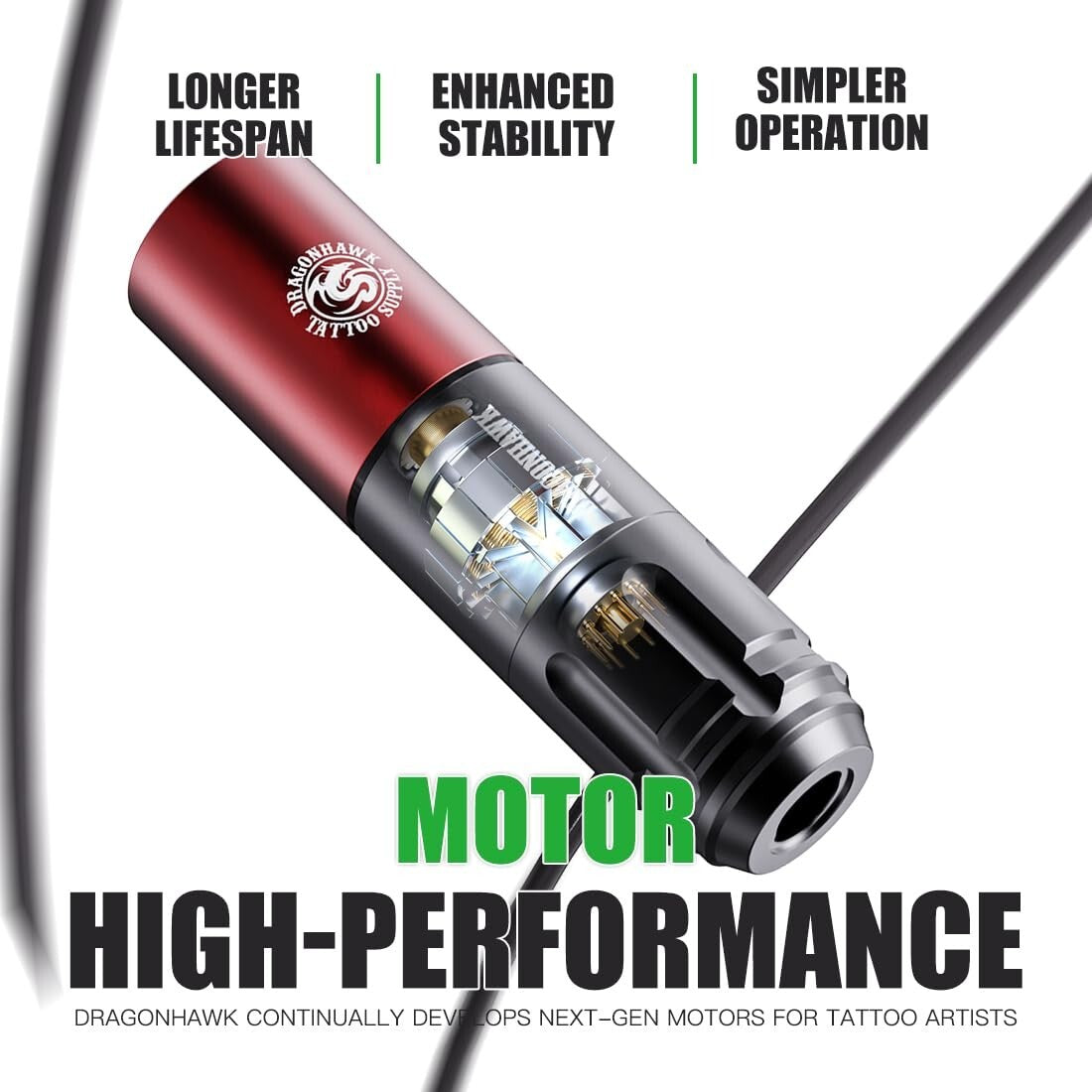 Wireless Beginner Tattoo Kit - Rotary Pro Machine, Cartridges & Accessories
