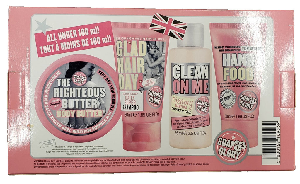 Travel-Size Soap & Glory Clean Getaway Gift Set with 4 Minis
