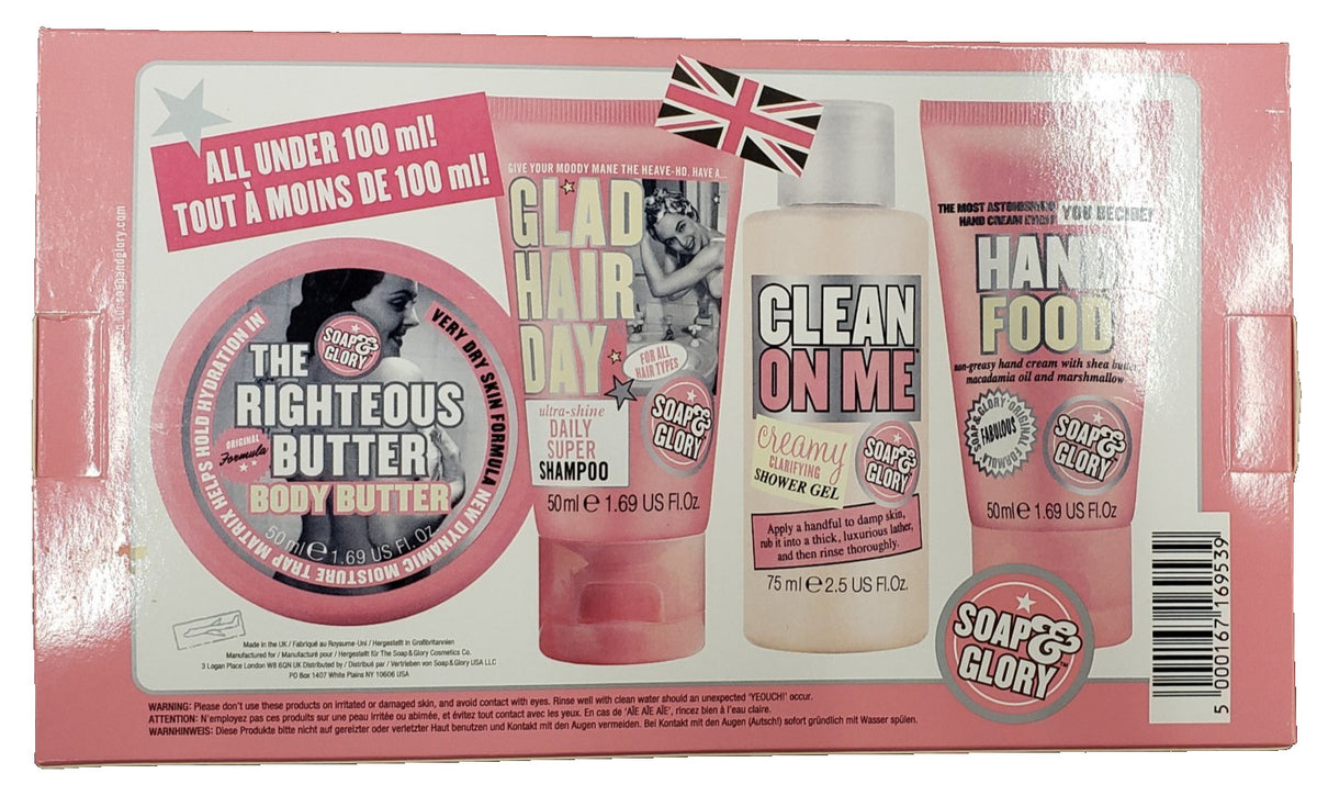 Travel-Size Soap & Glory Clean Getaway Gift Set with 4 Minis