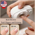 Electric Nail Clipper & File Polisher with Light - Rechargeable Manicure Tool