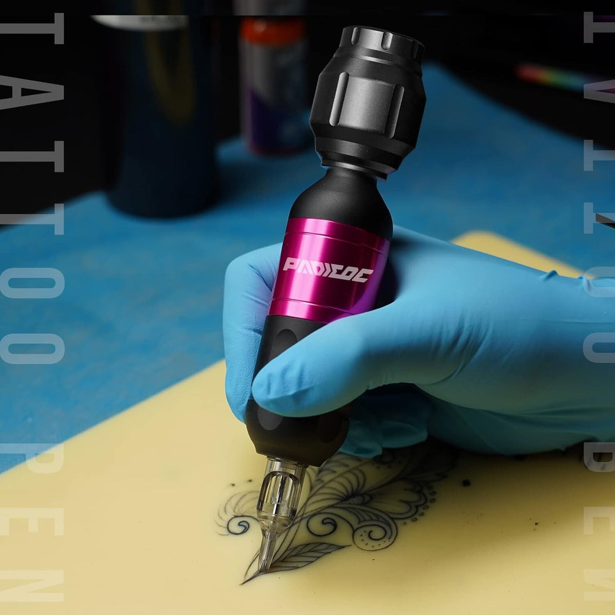 Wireless Tattoo Pen Machine Kit with Power Supply & Needles