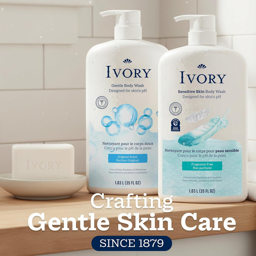 Gentle Ivory Bar Soap 4 oz Pack of 10 | Natural, Unscented, Hypoallergenic