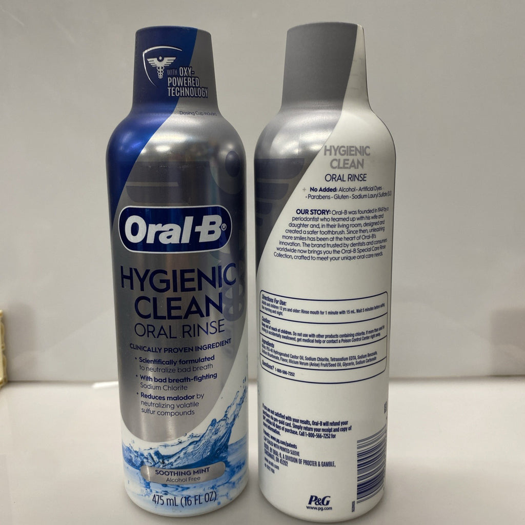 Oral-B Soothing Mint Oral Rinse 16oz - Hygienic Clean Special Care