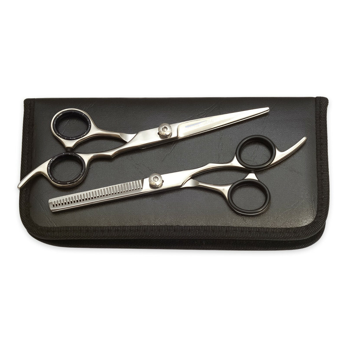 Barber Hair Cutting & Thinning Scissor Kit - 7 Inch Polished Steel