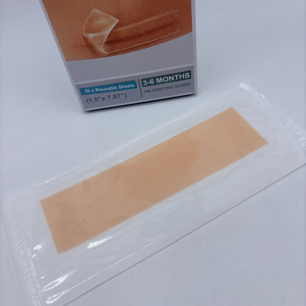 Scar Removal Silicone Tape Sheets for Hypertrophic & Keloid Scars - 1.5x8 Inches