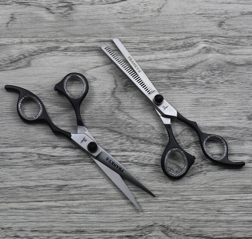 Professional Hair Cutting & Thinning Scissors Set with Razor & Shears
