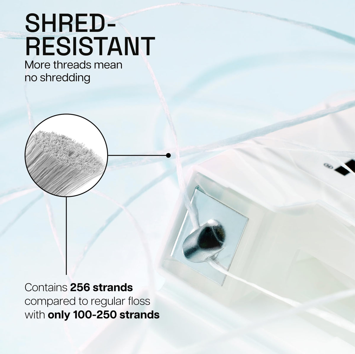 Unflavored Waxed Dental Floss Pack of 6 - Shred Resistant, 165 Feet Each