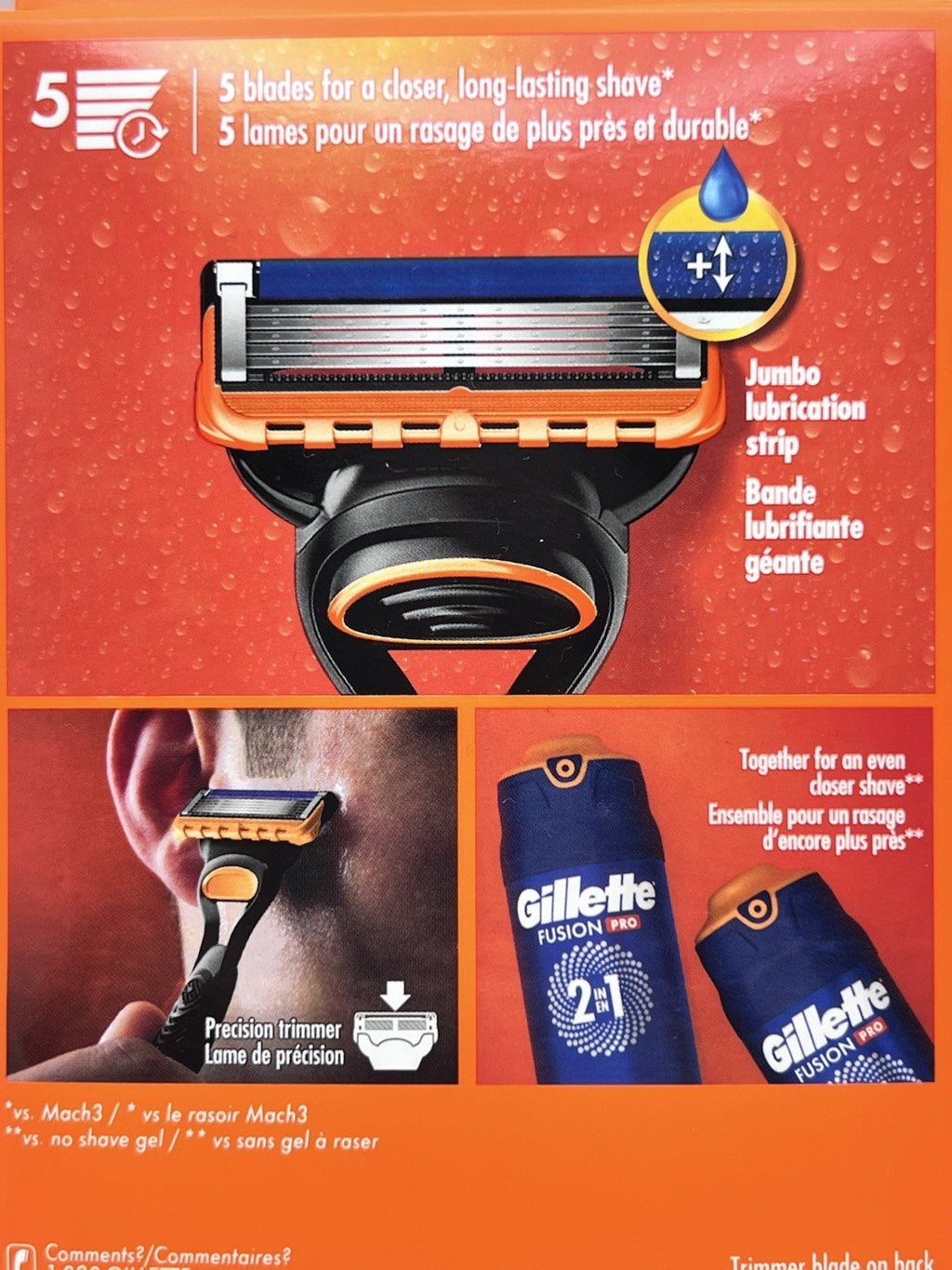Gillette Fusion 5 Men's Razor Handle with 1 Blade Refill - Shaving Kit