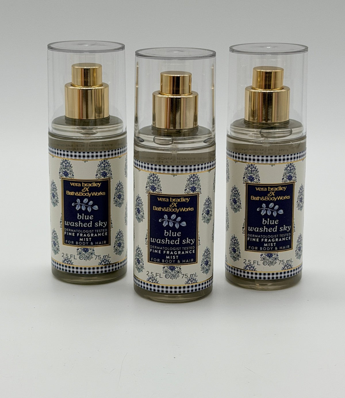 Bath & Body Works Vera Bradley Blue Washed Sky Fragrance Mist Set - Travel Size