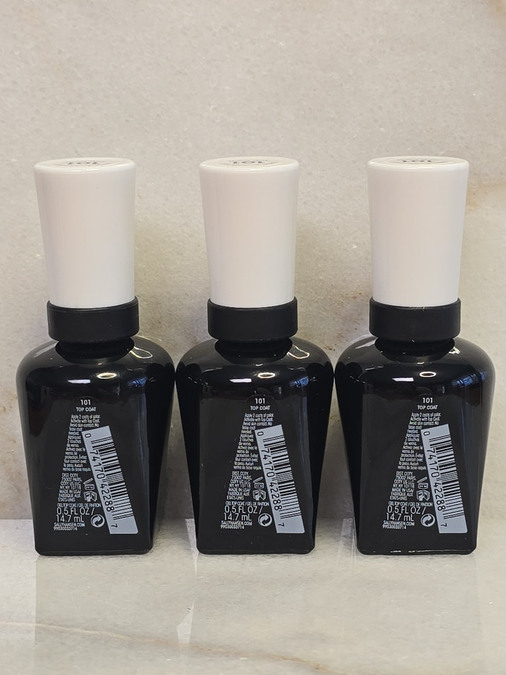 3 Pack Clear Gel Top Coat for Nail Polish - No Light Needed, Step 2