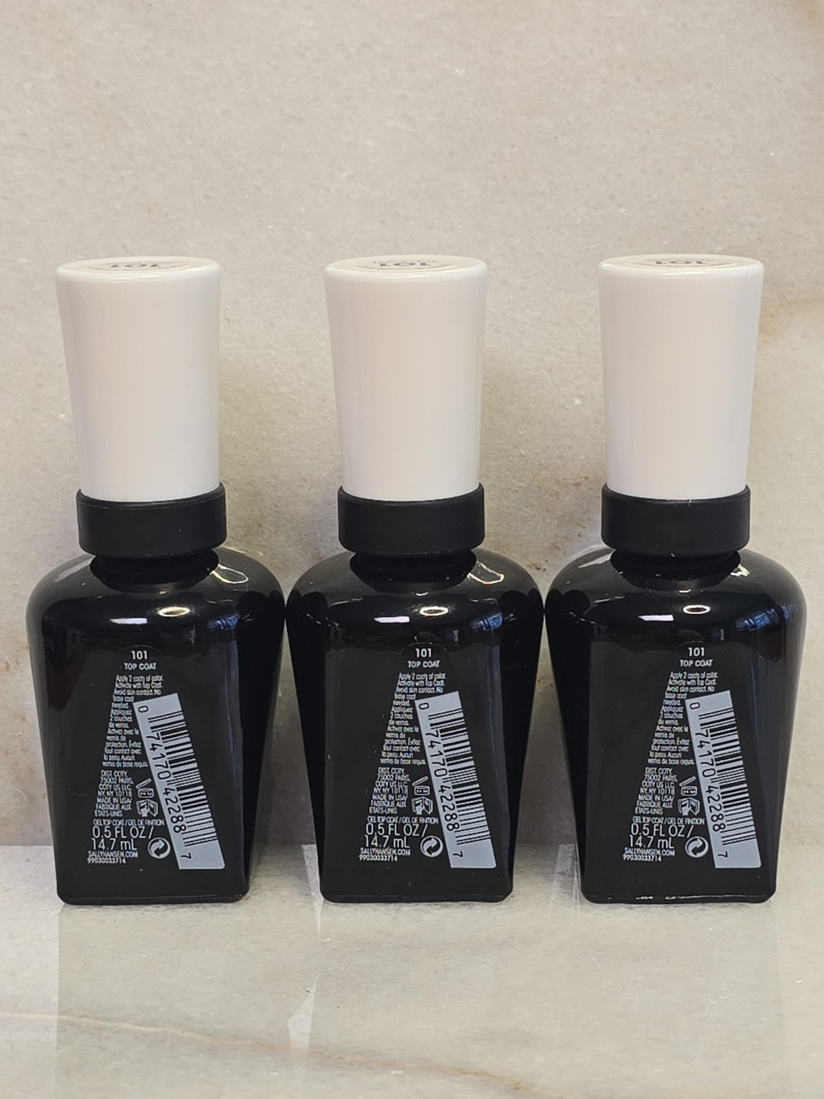 3 Pack Clear Gel Top Coat for Nail Polish - No Light Needed, Step 2