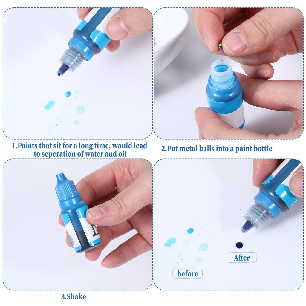 Metal Paint Mixing Balls 100 Pcs Stainless Steel Agitator Balls for Crafts