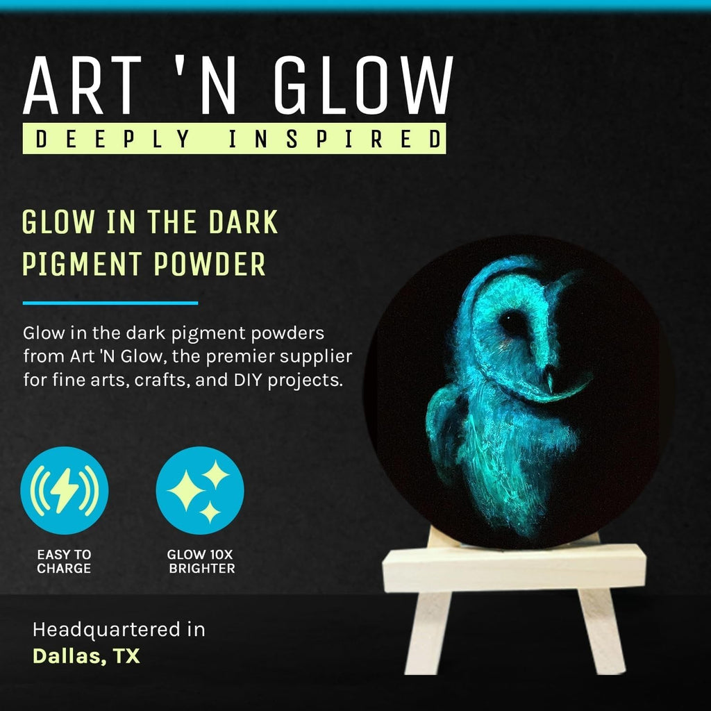 Glow in The Dark Pigment Powder - 30g Fluorescent & Neutral Colors for Art & Crafts