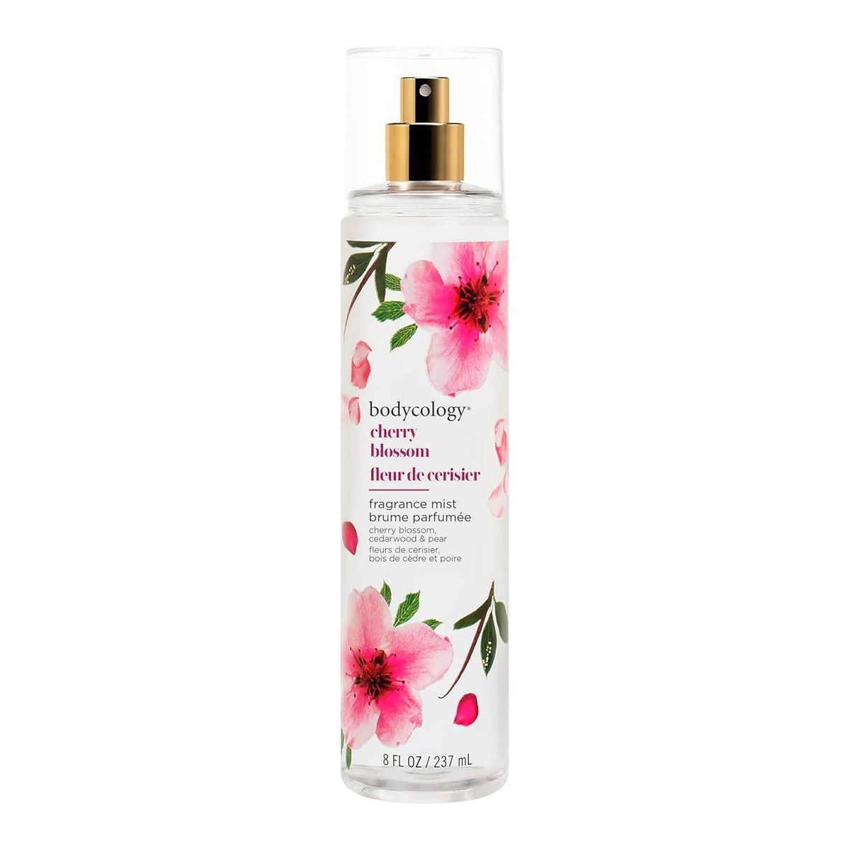 Bodycology Cherry Blossom Body Mist - Long Lasting Floral Fragrance Spray 8oz