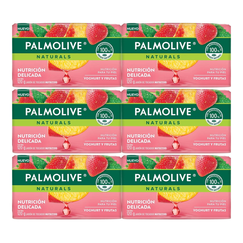 Palmolive Natural Yogurt and Fruit Bar Soap Pack of 6 - Gentle Skin Care