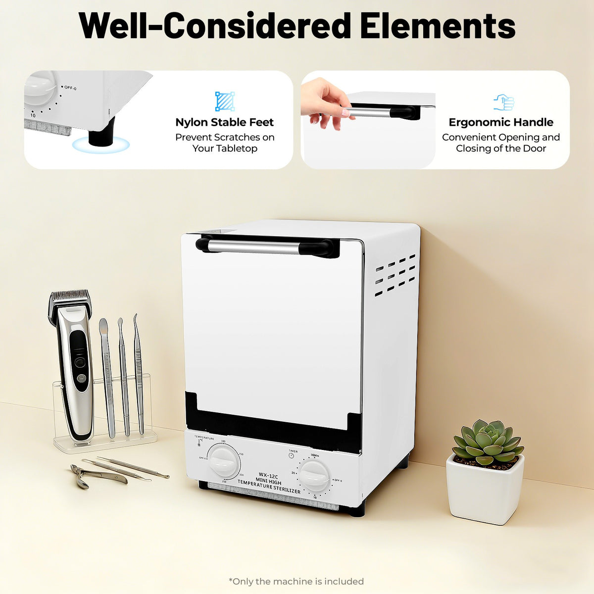 High-Temperature Nail Tool Sterilizer Machine 10.9 Qt Tabletop UV Sterilizer