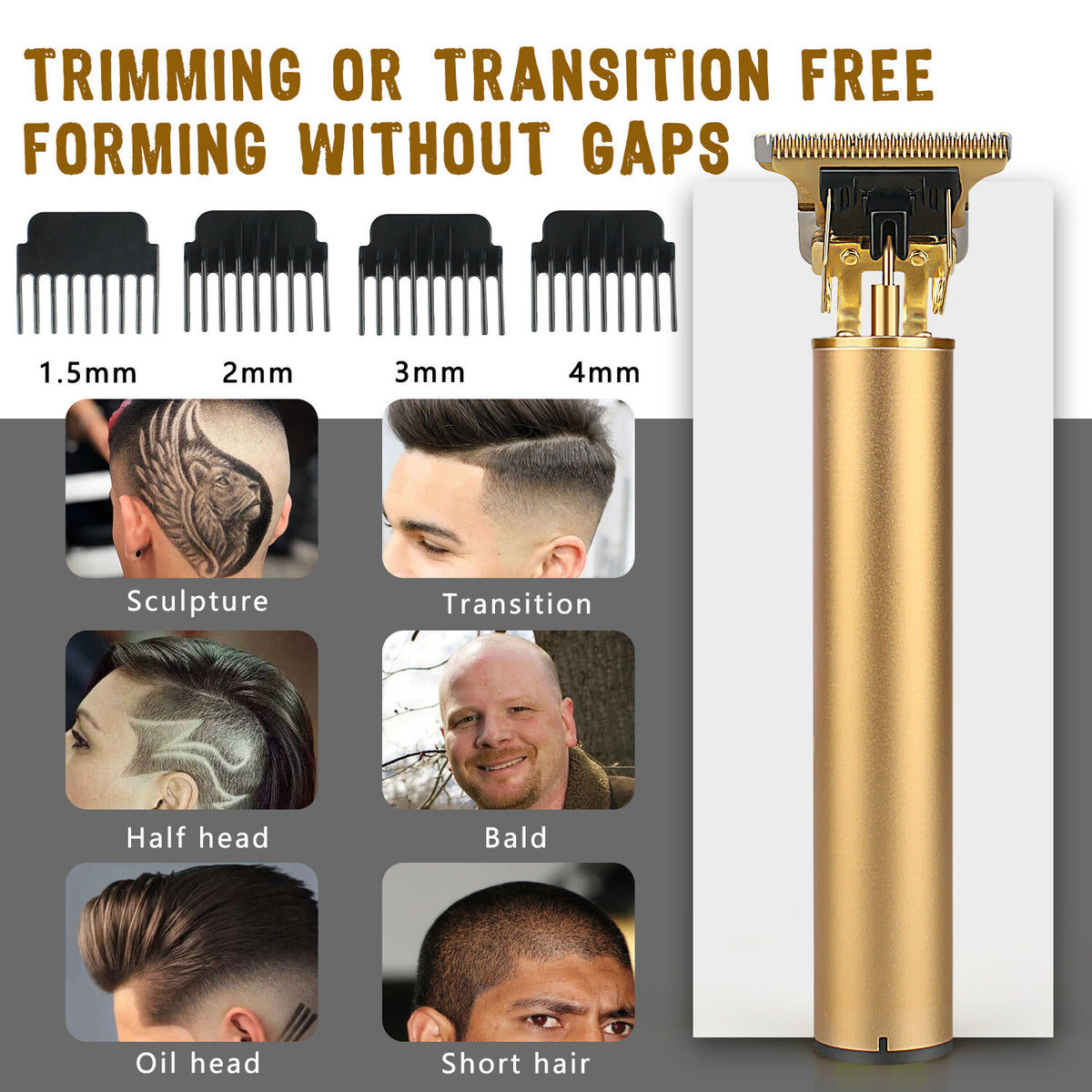Cordless Hair Clippers & Trimmer for Beard & Hair Cutting - Professional Barber Shaving Machine