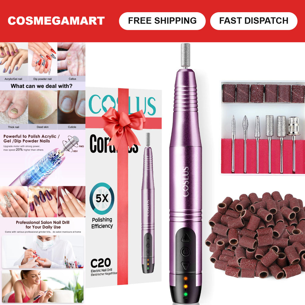 Cordless Electric Nail Drill File Kit - Rechargeable Manicure & Pedicure Tool