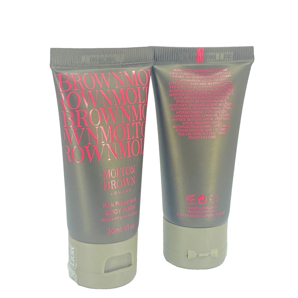 Pink Pepperpod Body Wash - 1 oz Travel Size, Fresh Fragrance