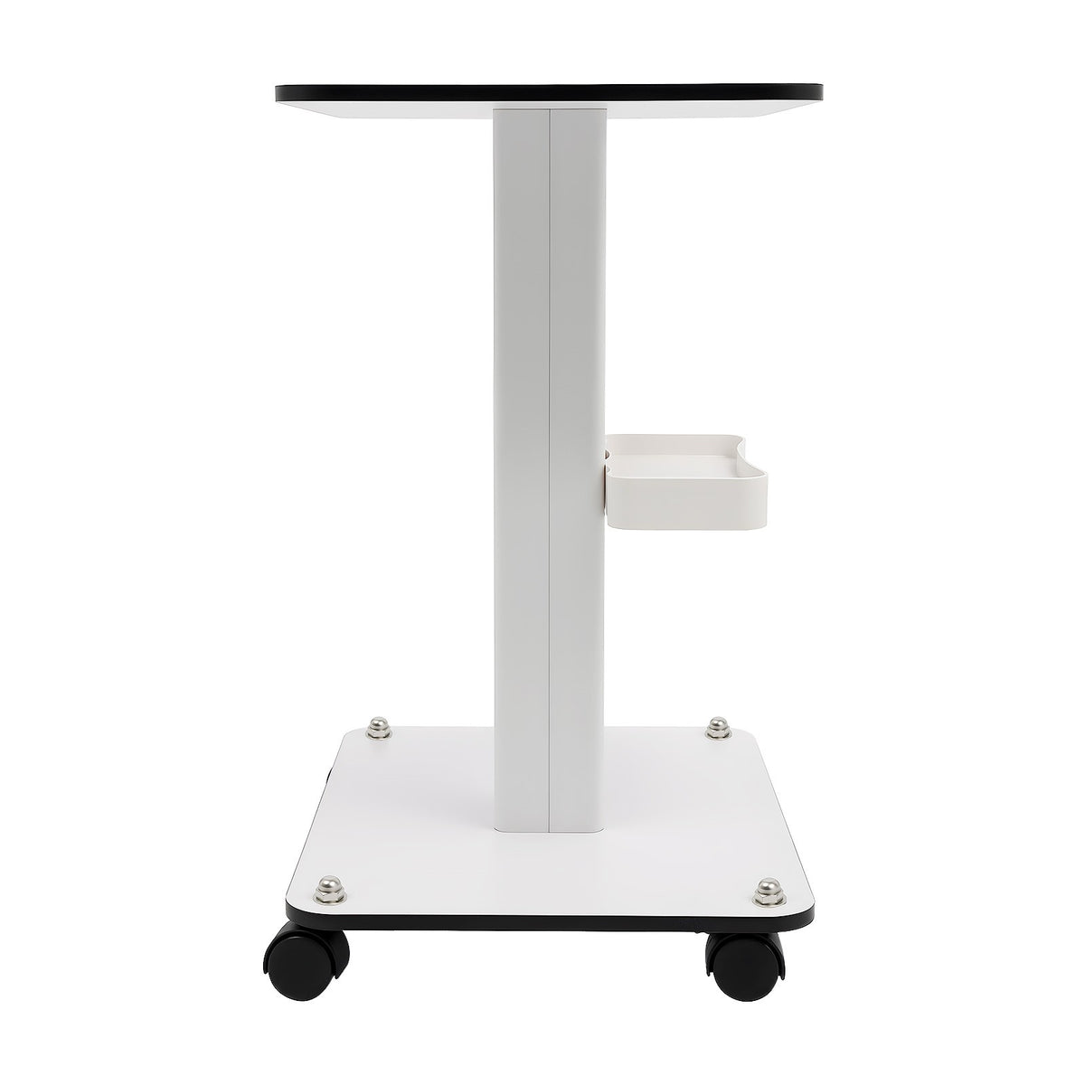 Rolling Salon Trolley Cart White ABS Beauty Organizer with Wheels
