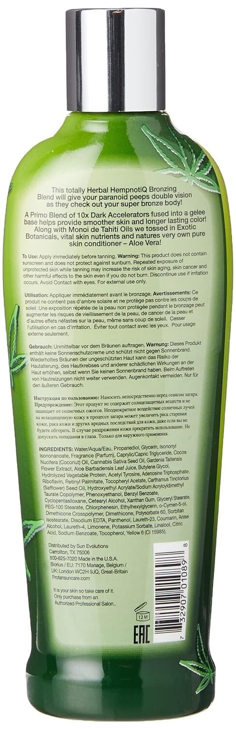 Dark Tanning Gel Accelerator with Hemp & Botanicals - 8.5Oz, Pack of 3