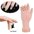 Flexible Nail Art Practice Hand - Reusable Manicure Tips & Practice Tool