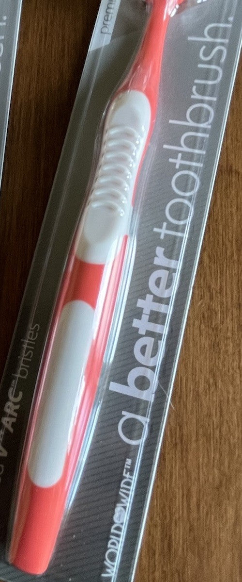 Premium Ultra Soft Adult Toothbrushes Set - V Arc Orange, 3 Pack