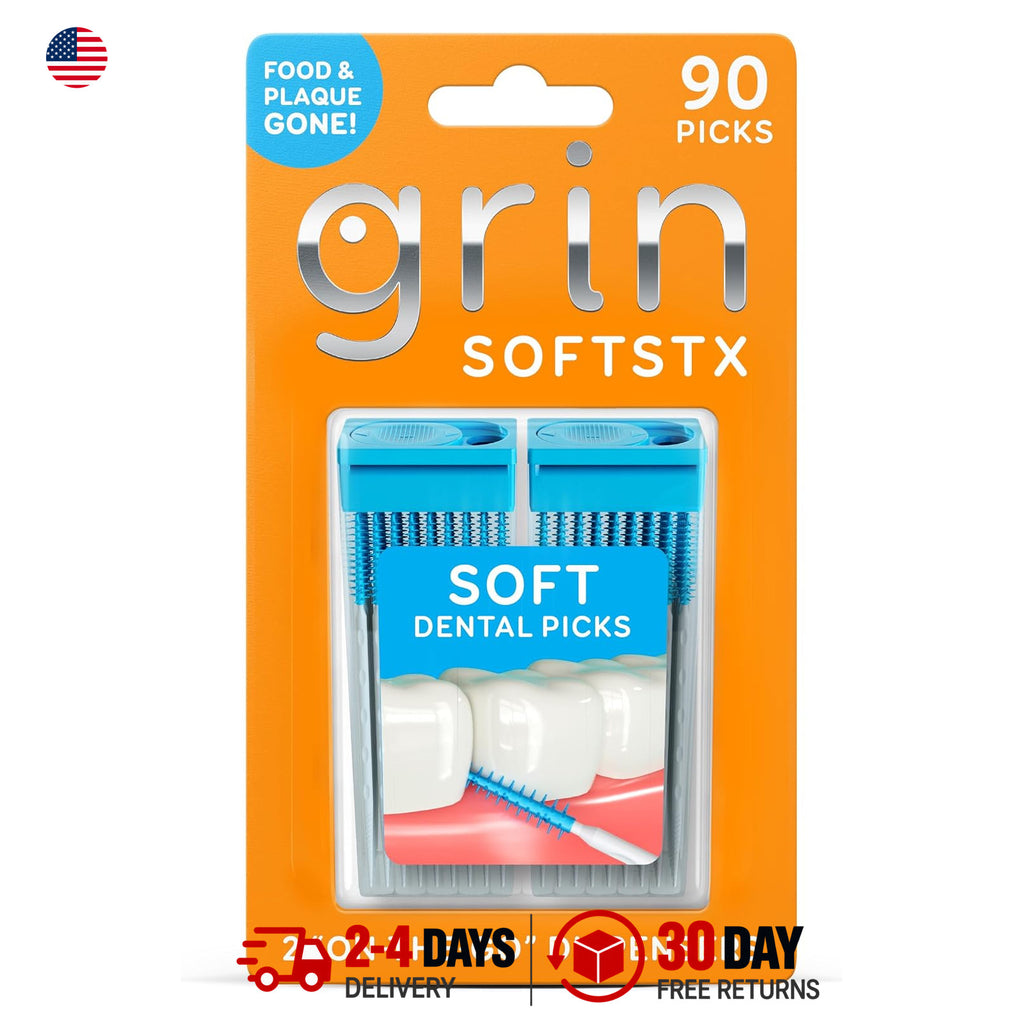 Soft Flexible Bristle Dental Picks 90 Count for Braces & Oral Hygiene