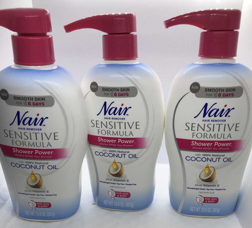 Sensitive Formula Hair Remover Cream with Coconut Oil & Vitamin E - Pack of 3