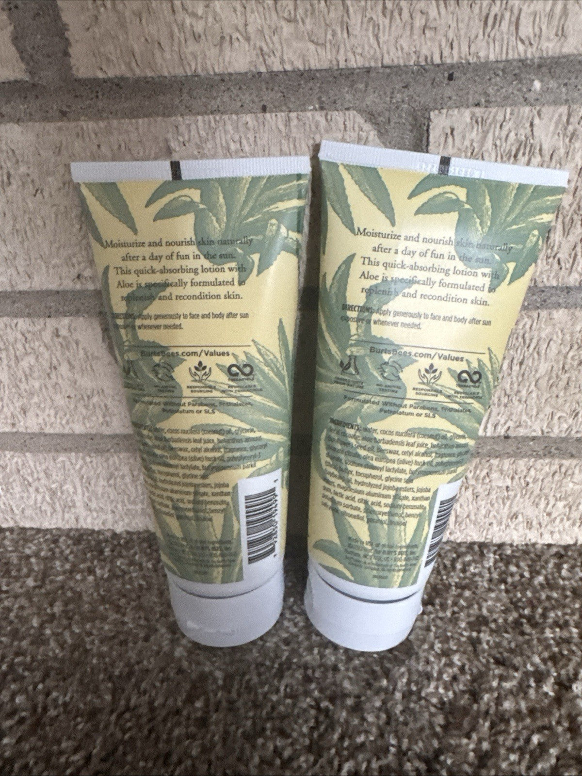 2-Pack Aloe and Coconut Oil After Sun Soother Lotion for Sunburn Relief