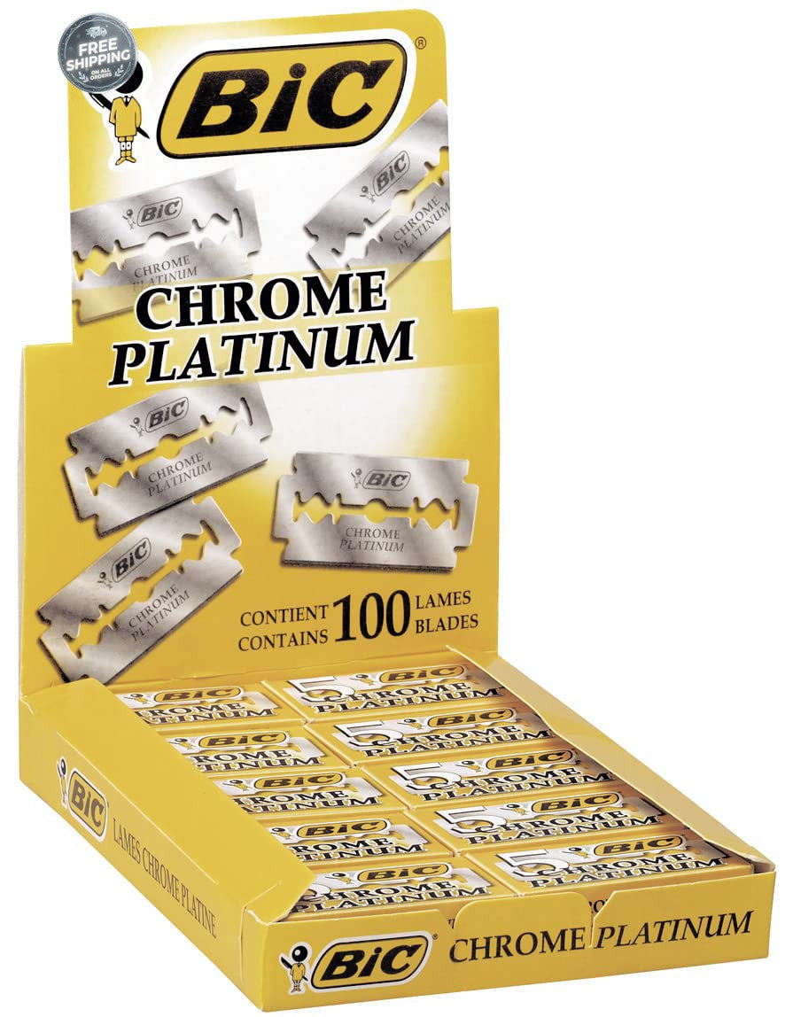 Double Edge Razor Blades 50 Pack - Professional Sharp & Smooth Shaving