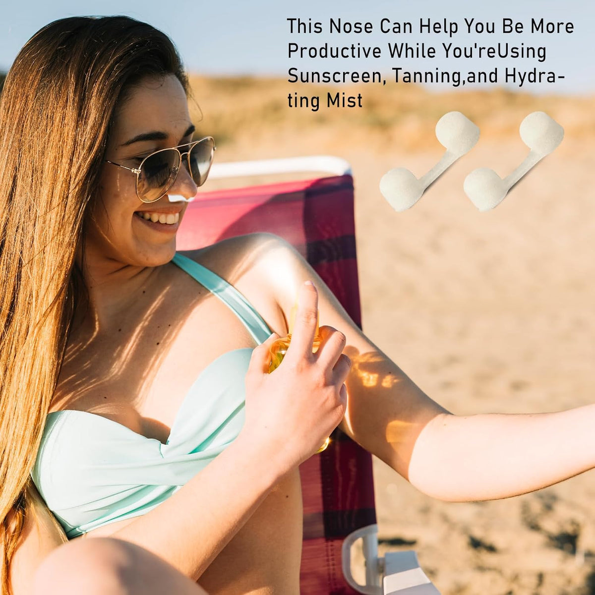 Disposable Nose Filter Sponges for Tanning and Dust - Pack of 100
