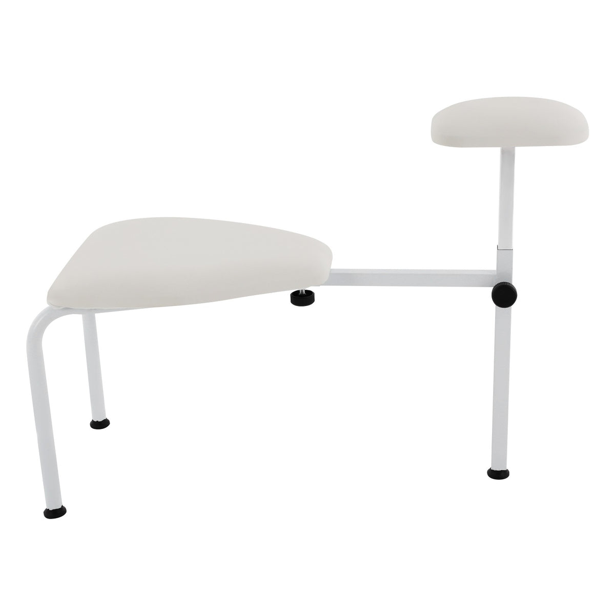 Adjustable Pedicure Stool with Foot Rest - Salon Spa Chair White