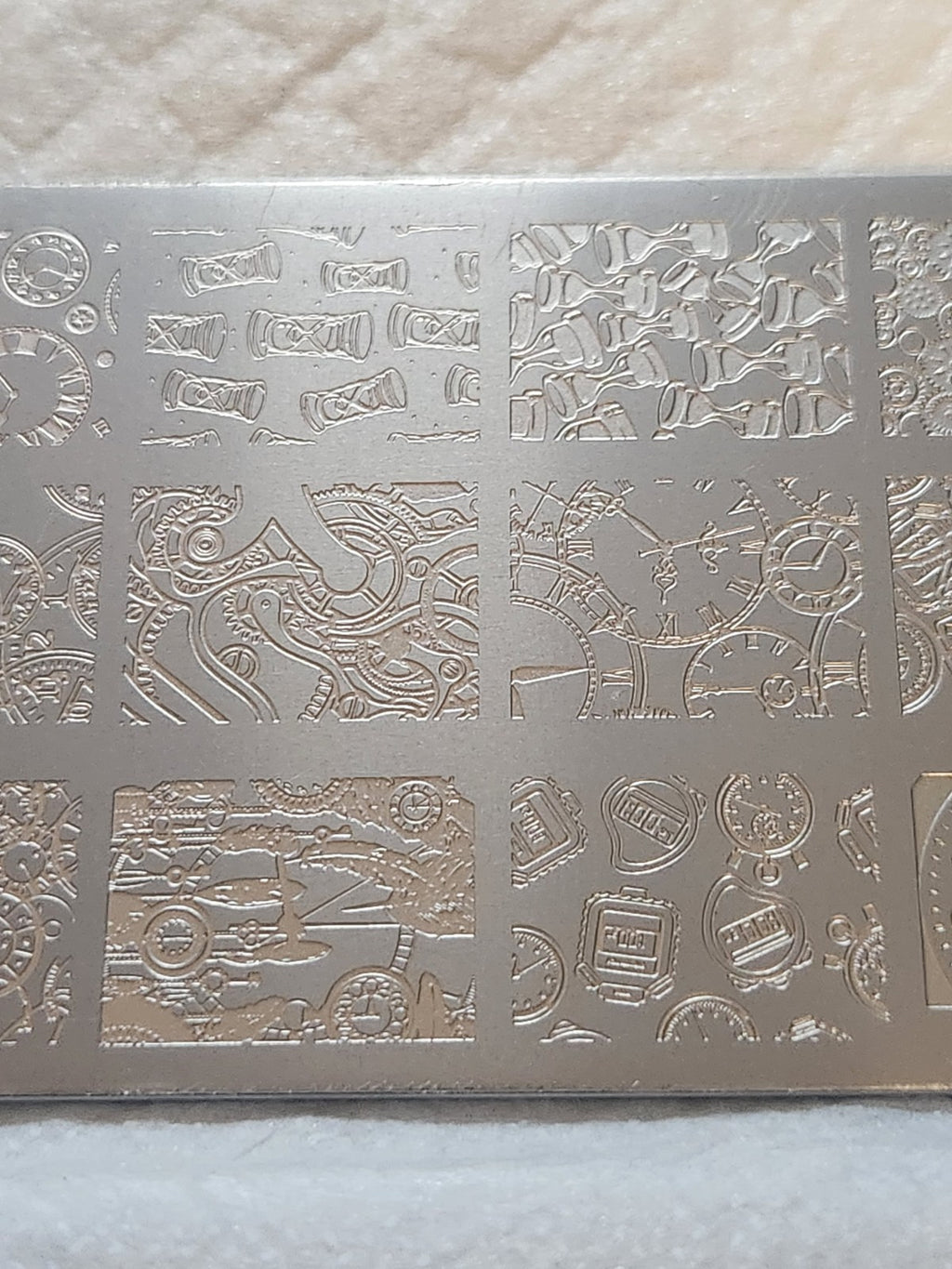 Nail Stamping Plate - SPV-269 Clock and Time Design for Nail Art